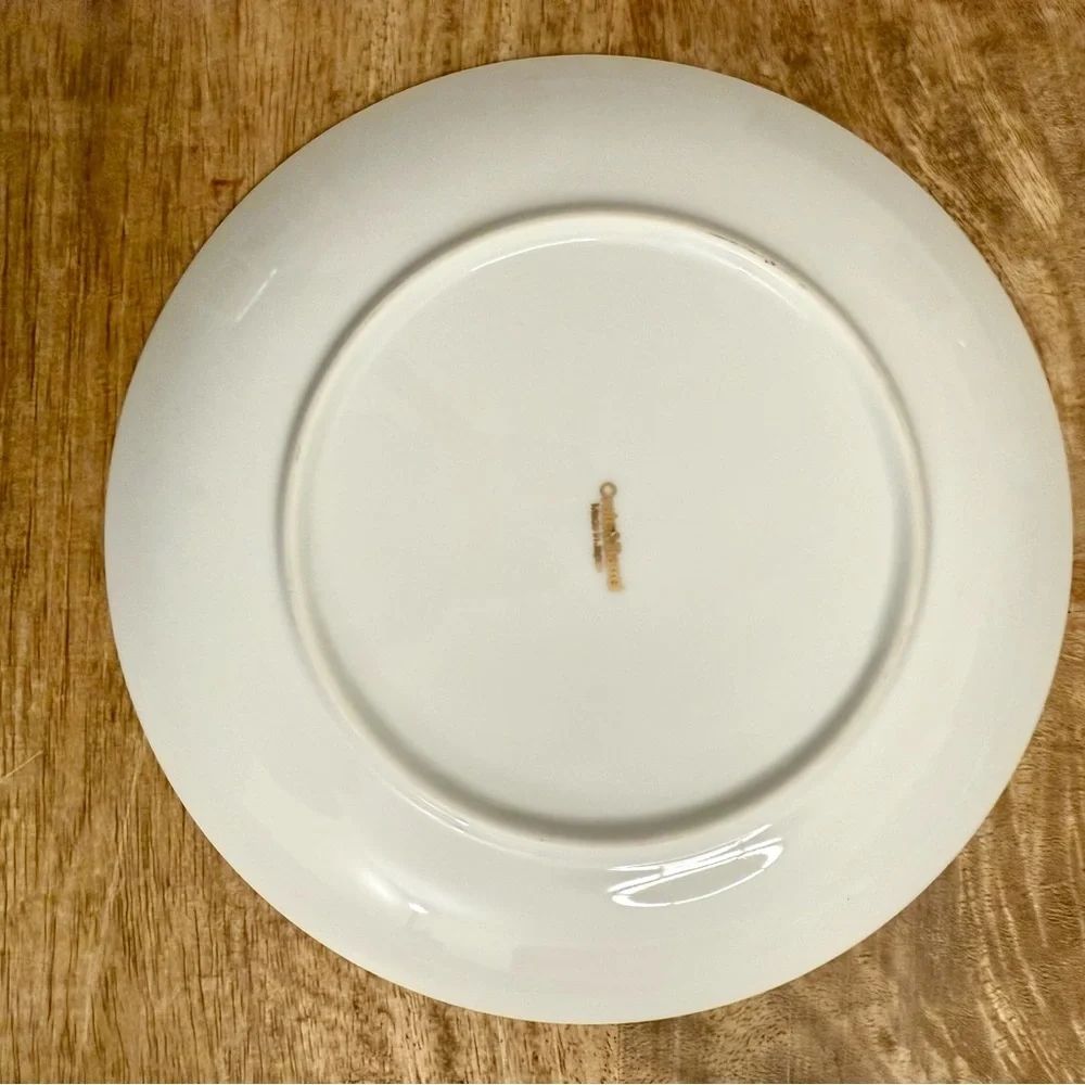 Crate & Barrel Gold and White Fruit Plates (3)